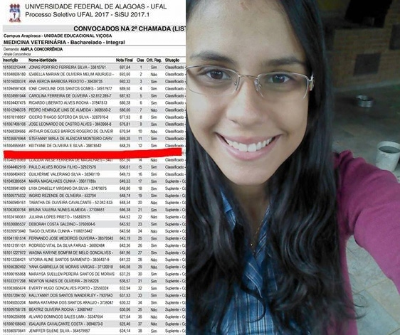 Aluna aprovada em Veterinária na UFAL salta de 400 pontos para 920 na Redação do ENEM