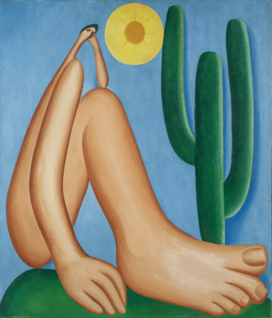 Obra Abaporu de Tarsila do Amaral - primeira fase do modernismo