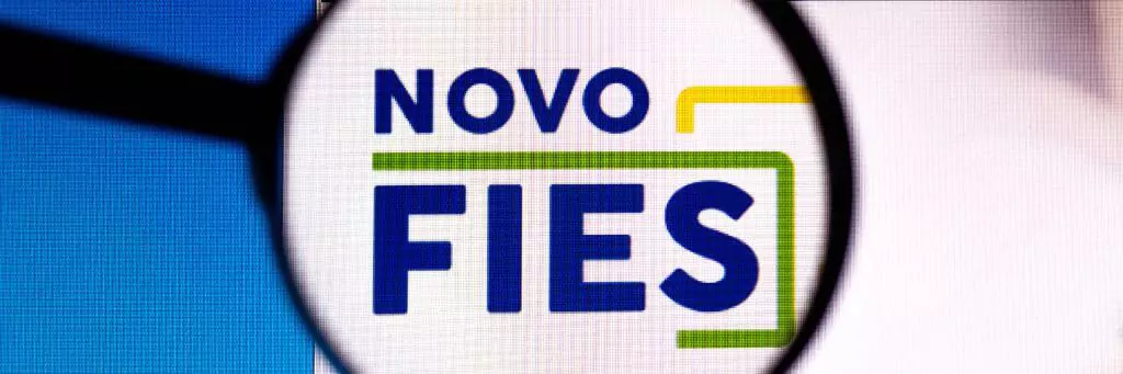 lupa em cima das palavras "novo fies" em site